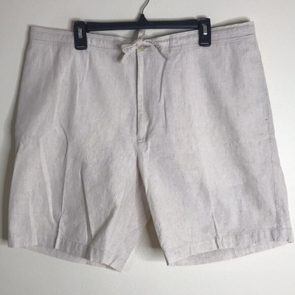 Cubavera mens lightweight linen pull on shorts with drawstring size XL - Picture 2 of 12